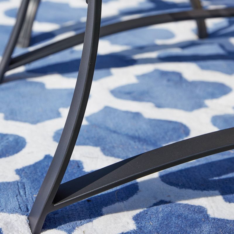 Circi 5pc Outdoor Dining Set - Black and Charcoal - CosmoLiving by Cosmoplitan