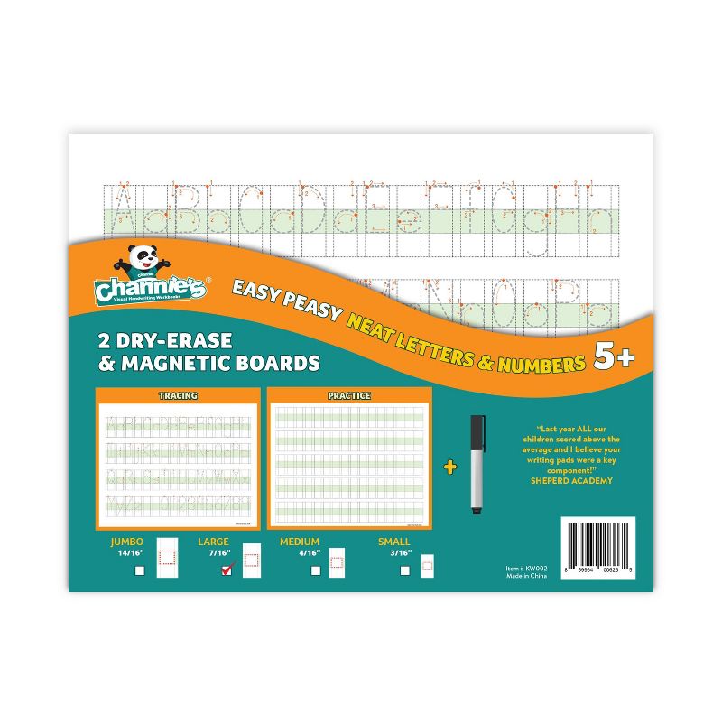 Channie's 2pk Visual Dry Erase Magnetic Alphabet Boards