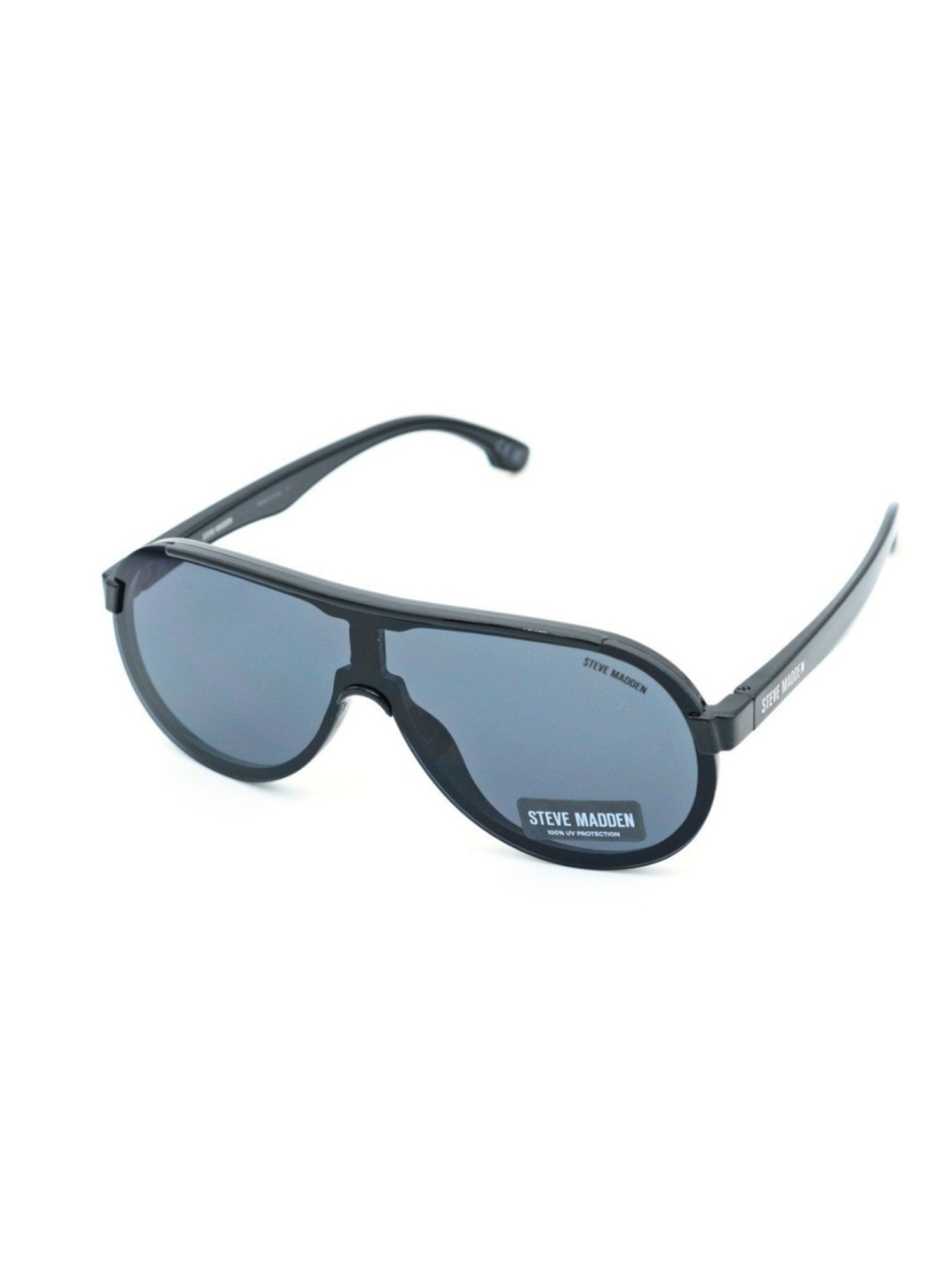 STEVE MADDEN Grey Round UV Protection Sunglasses for Men
