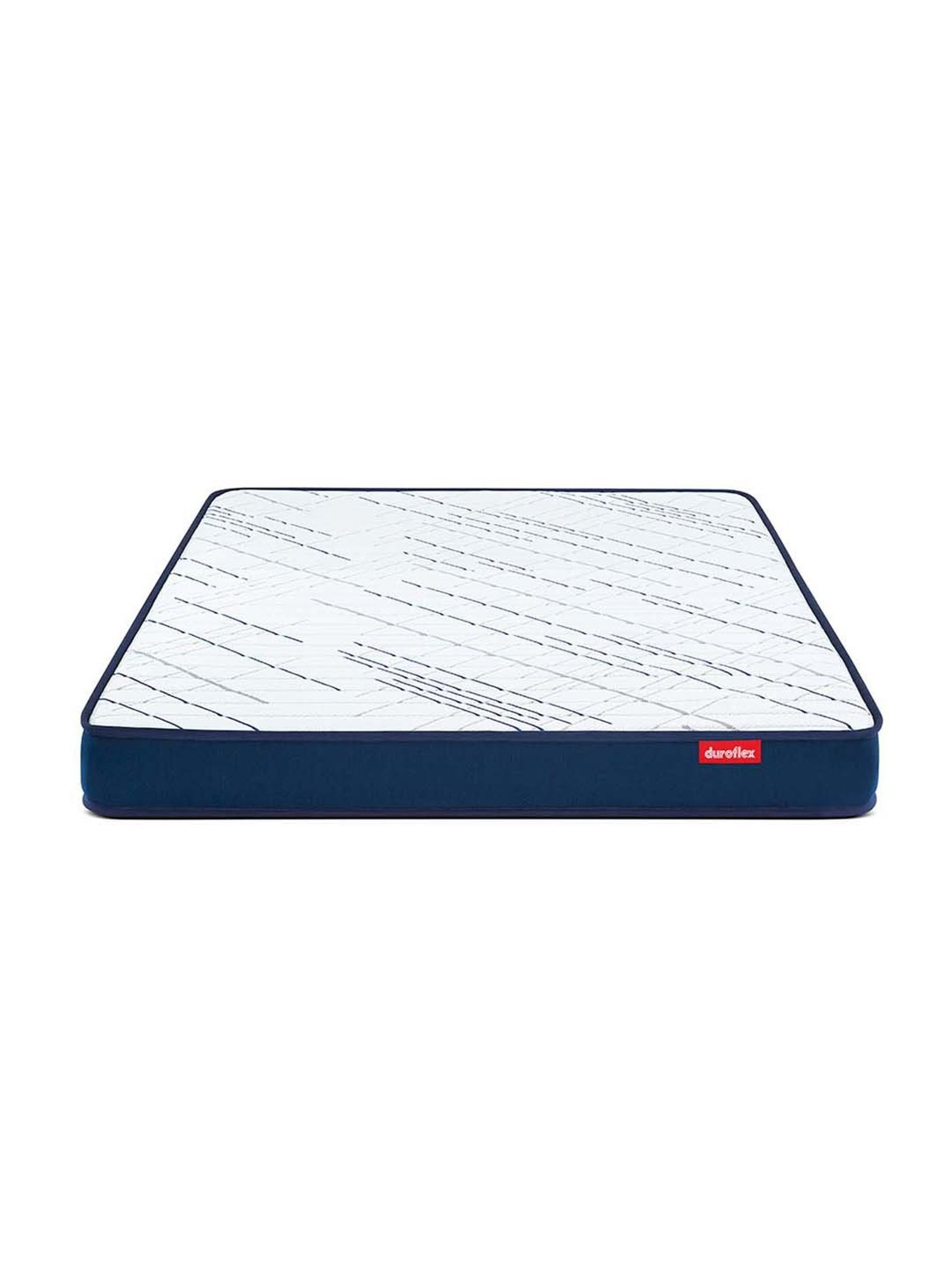Duroflex Navy & White Foam Edge Dual Comfort Mattress - Single Size (72 L x 30 W x 4 H in.)