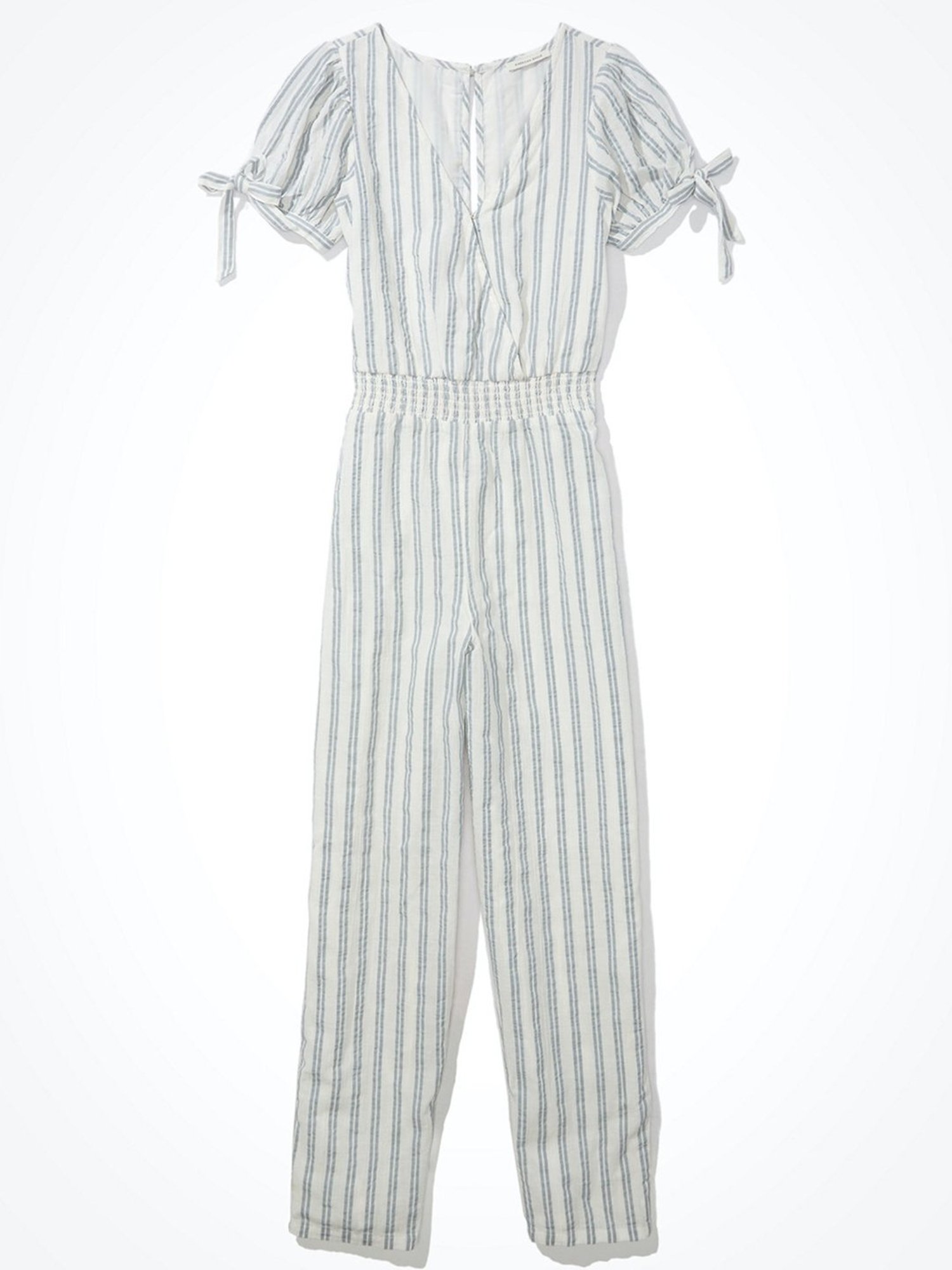 American Eagle Outfitters Off-White V Neck Jumpsuit