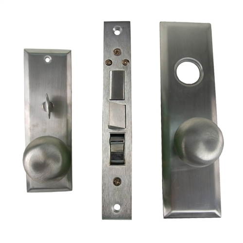 Guard Security Metro Version (Like Marks 114A/26D) P8888RAKSC Satin Chrome 26D Right Hand Apartment Mortise Entry Lockset, self-Adjusting spindles with Screwless Knobs Thru Bolted Lock Set