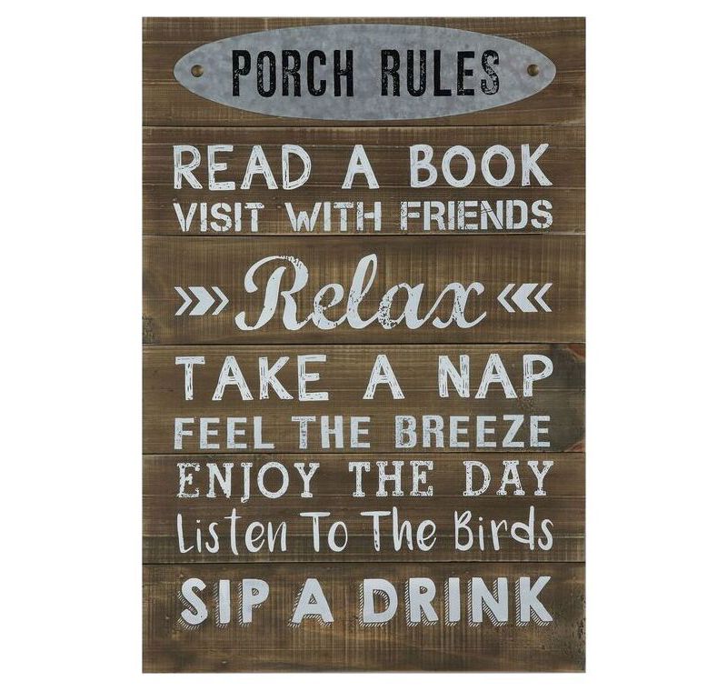 Porch Rules Wall Décor - 3R Studios