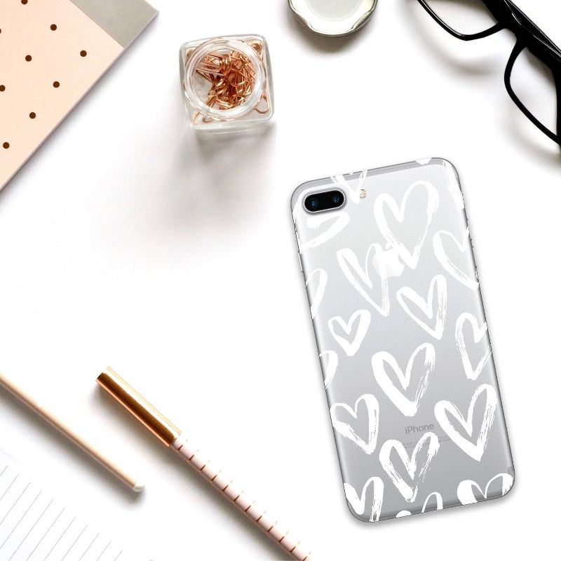 OTM Essentials Apple iPhone 8 Plus/7 Plus/6s Plus/6 Plus Clear Case - White Hearts