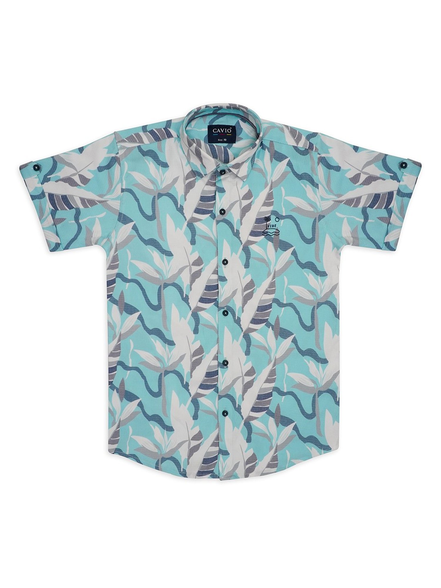 Cavio Kids Blue Printed Shirt