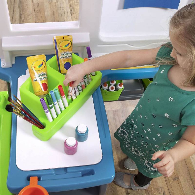 Step2 Kids Great Creations 360 Junior Artists Plastic Art Center Desk Easel