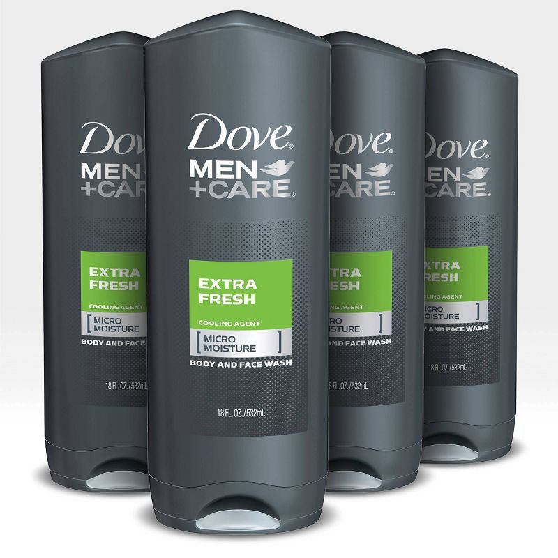 Dove Men+Care Extra Fresh Micro Moisture Cooling Body Wash - 18 fl oz/4ct
