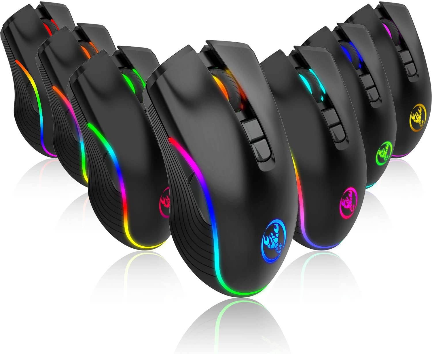 Type C Fast Charging Mice2.4Ghz Wireless Gaming Mouse with RGB Backlight- Black