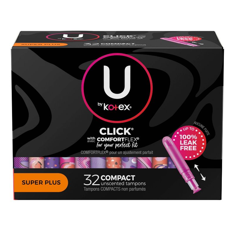 U by Kotex Click Compact Unscented Tampons -  Super Plus - 32ct