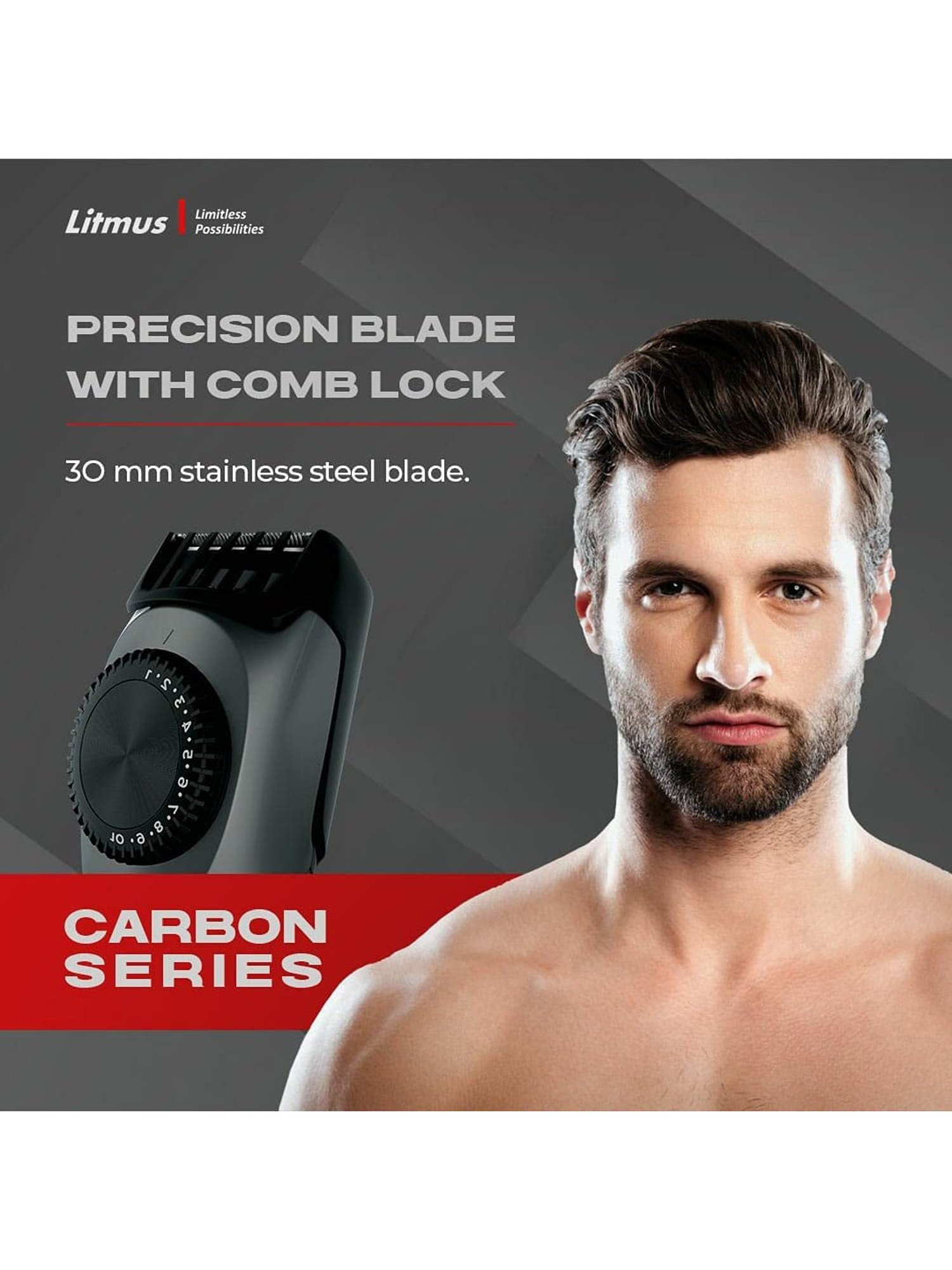 Litmus CT-100 Beard & Body Trimmer (Black)