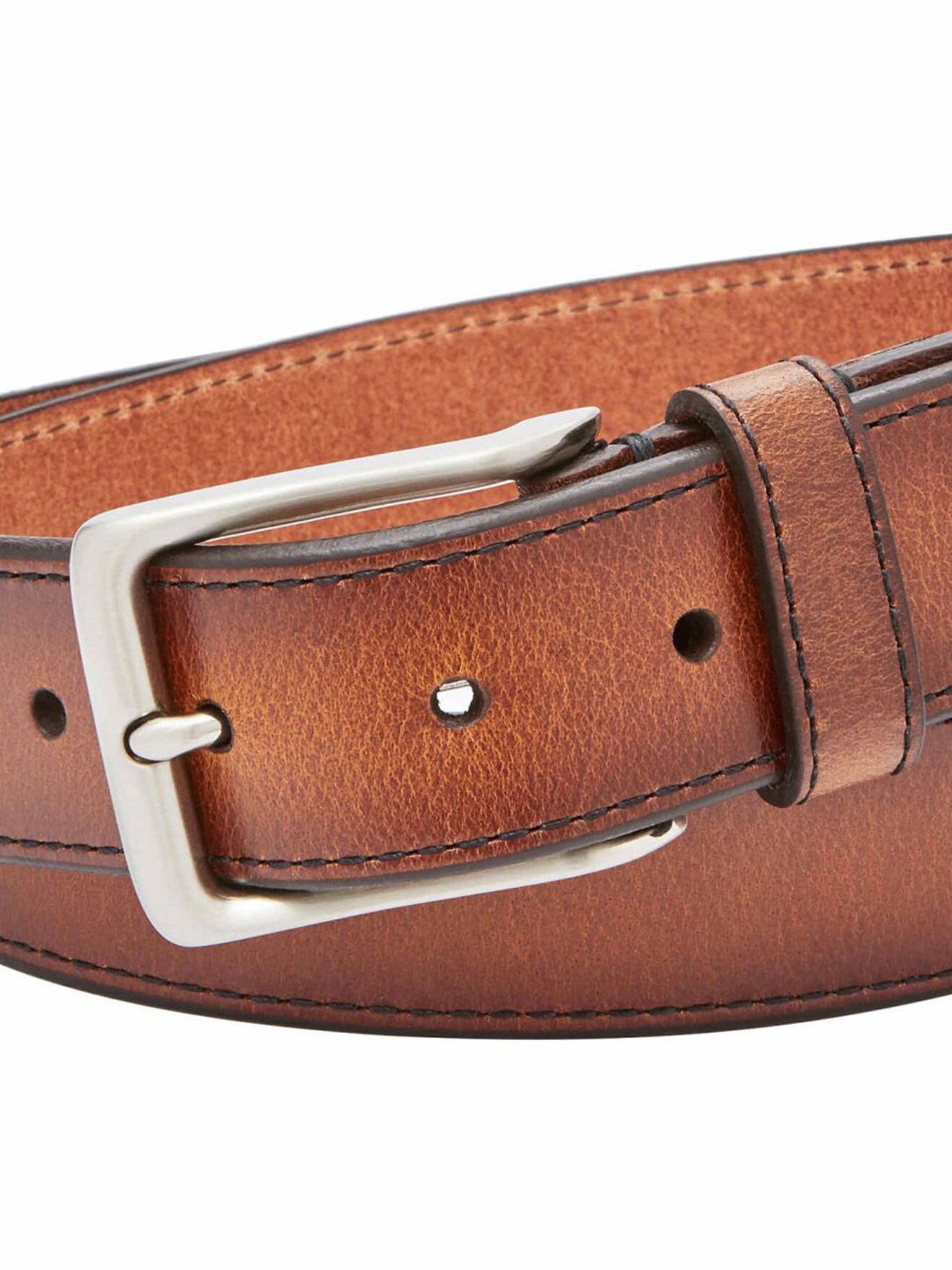 Fossil Griffin Brown Leather Solid Waist Belt
