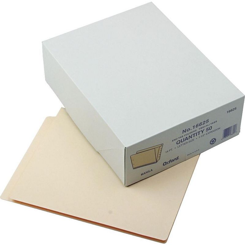 Pendaflex End Tab Expansion Folders Straight Cut End Tab Letter Manila 50/Box 16625