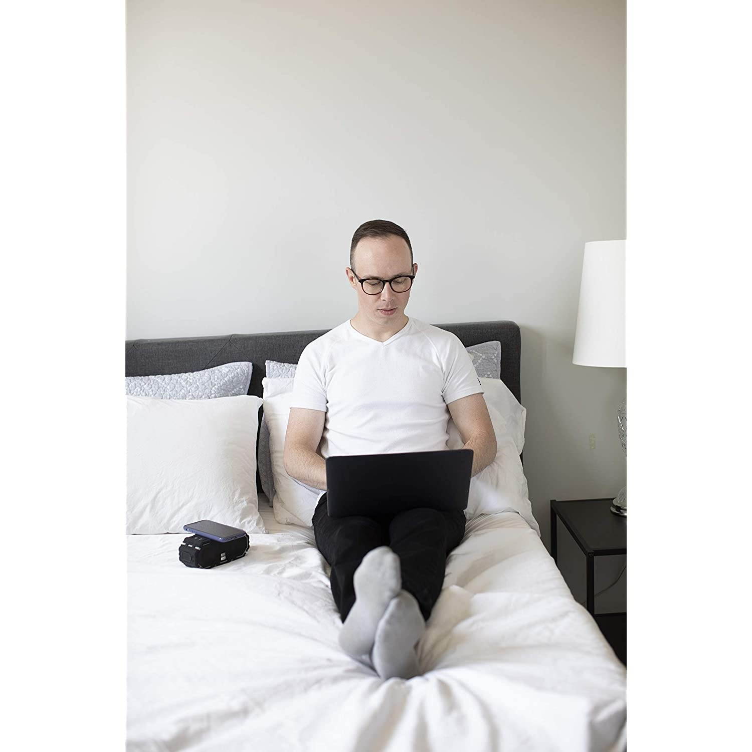 Altec Lansing Mini LifeJacket Jolt Bluetooth Speaker with Qi, Wireless, Waterproof, Portable, Speakers, Loud Volume, Strong Bass, Rich Stereo System, Microphone, 16 Hour Battery, 100 ft Range, Black