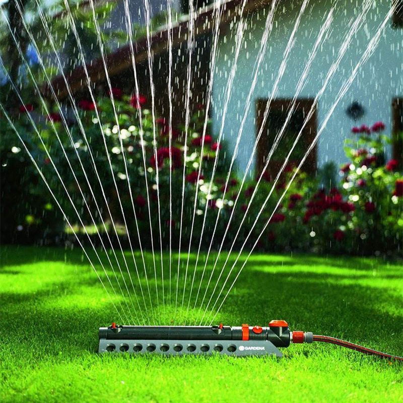 Gardena 1979 AquaZoom 3900 Foot Oscillating Sprinkler with Adjustable Controls