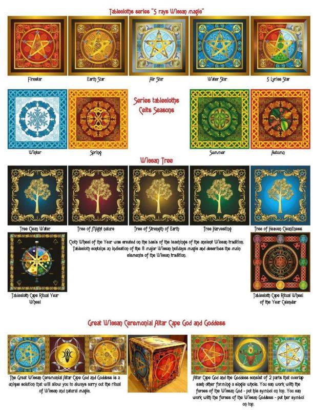 Tablecloth Cape Ritual Wheel of the Year Calendar Small