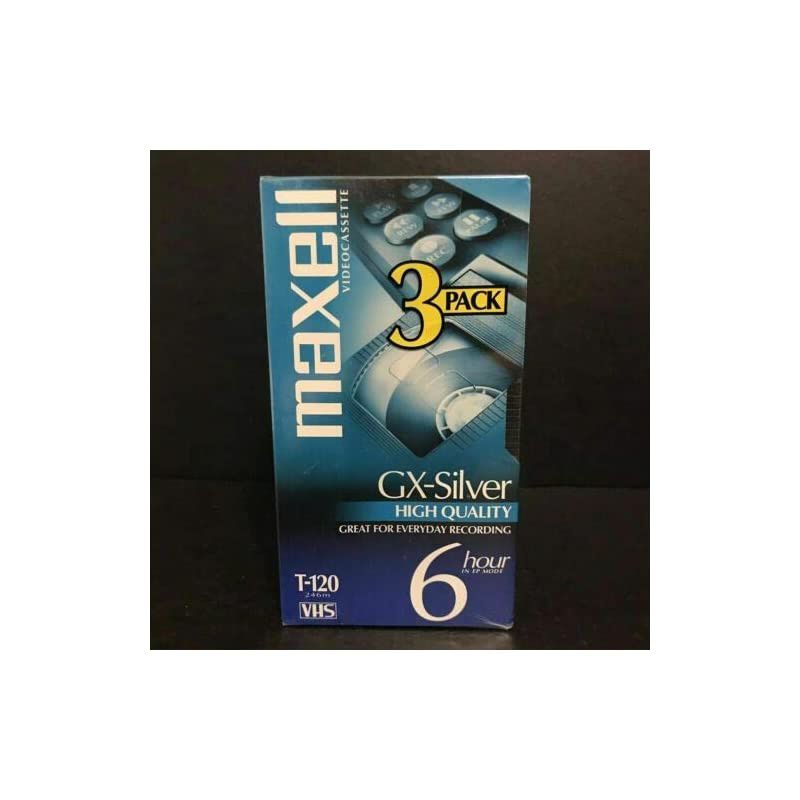 GX-Silver VHS Video Tape, 120 VHS, 3 pack (214048)