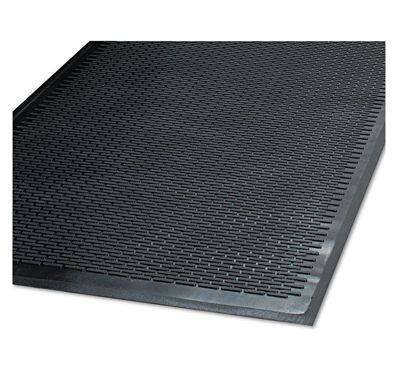 4'x6' Rectangle Solid Floor Mat Black - Guardian