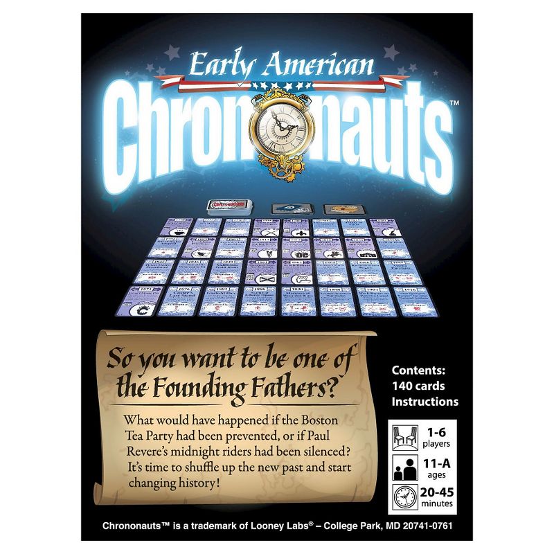 Chrononauts Game Early American Expansion Pack