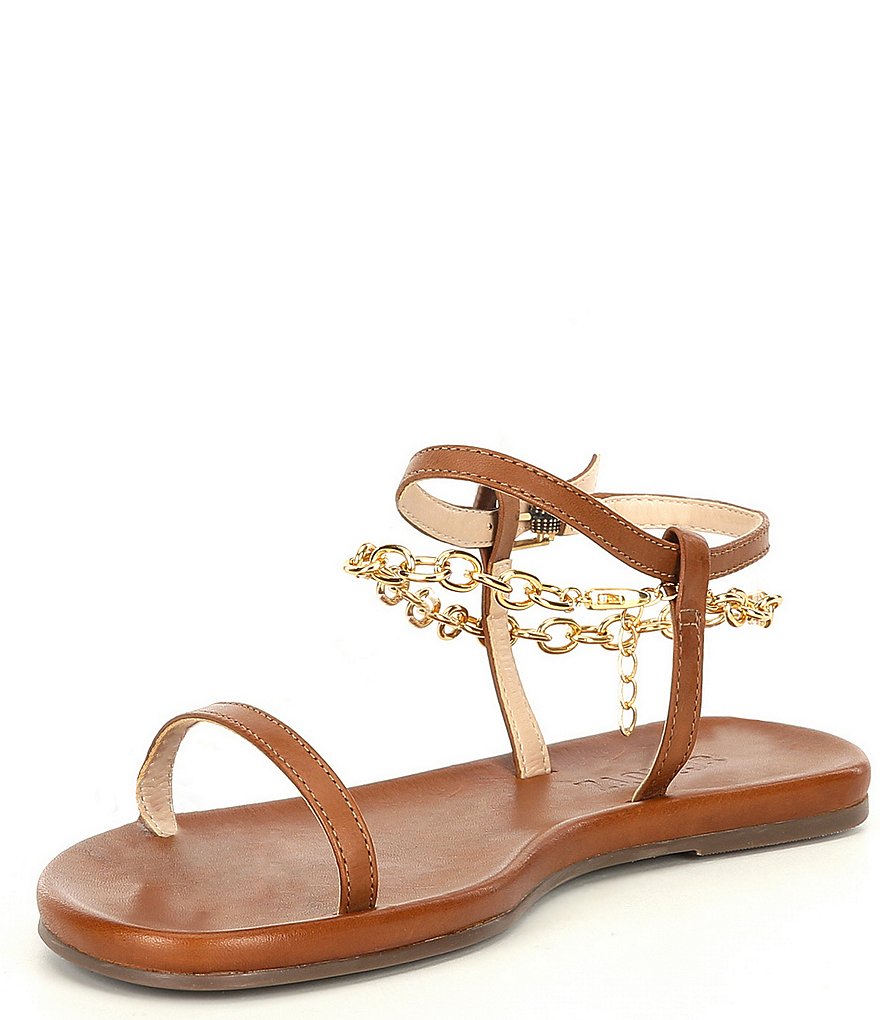 Schutz Celyna Leather Chain Detail Sandals