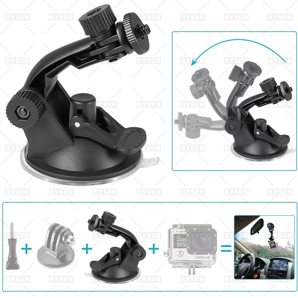 Ackmioxy Accessory Kit for GoPro Hero 9 8 Max 7 6 5 4 Black GoPro 2018 Session Fusion Hero 4 Silver White EKEN H9R Insta360 DJI AKASO APEMAN Campark SJCAM Action Camera etc