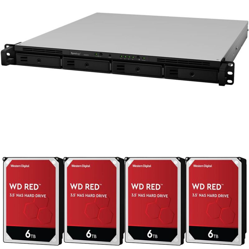 Synology RS820+ 4-Bay RackStation NAS with 18GB RAM and  8TB (4x2TB) of Western Digital RED NAS Drives Fully Assembled and Tested By CustomTechSales