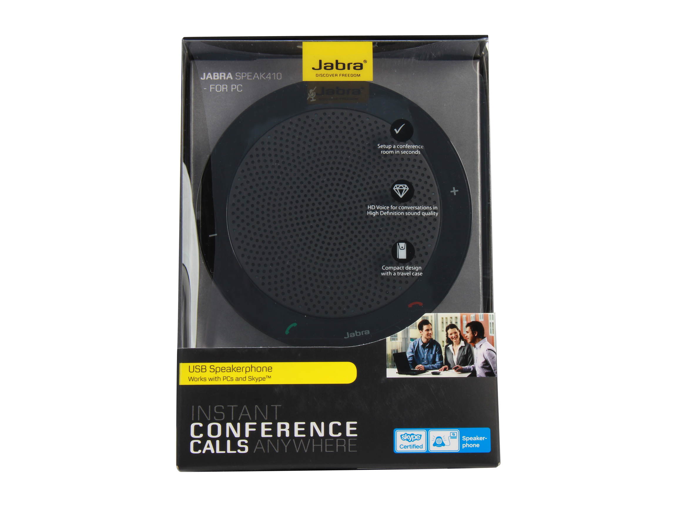 Jabra Speak 410 for PC Portable Speaker for Music and Calls Black