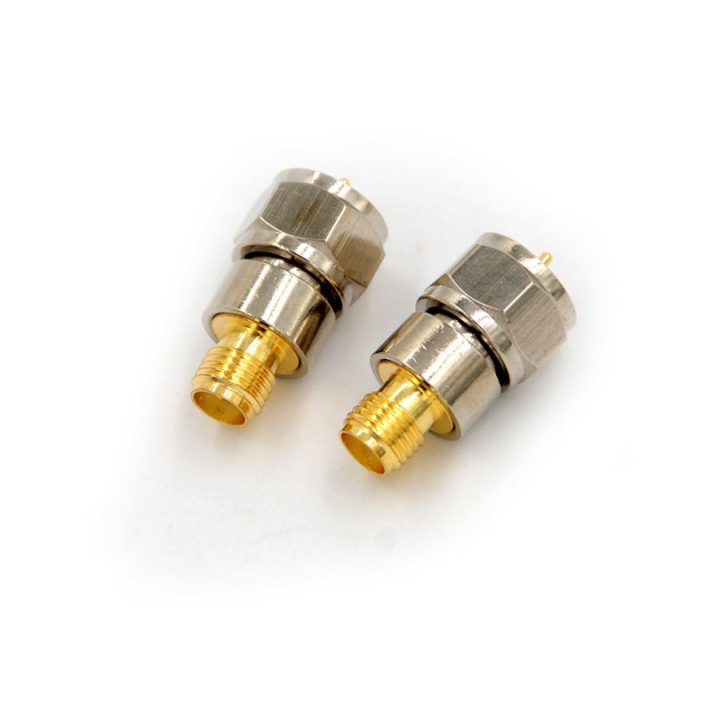 SMA Female Jack To F Male Plug RF Coaxial Adapter Connector Straight