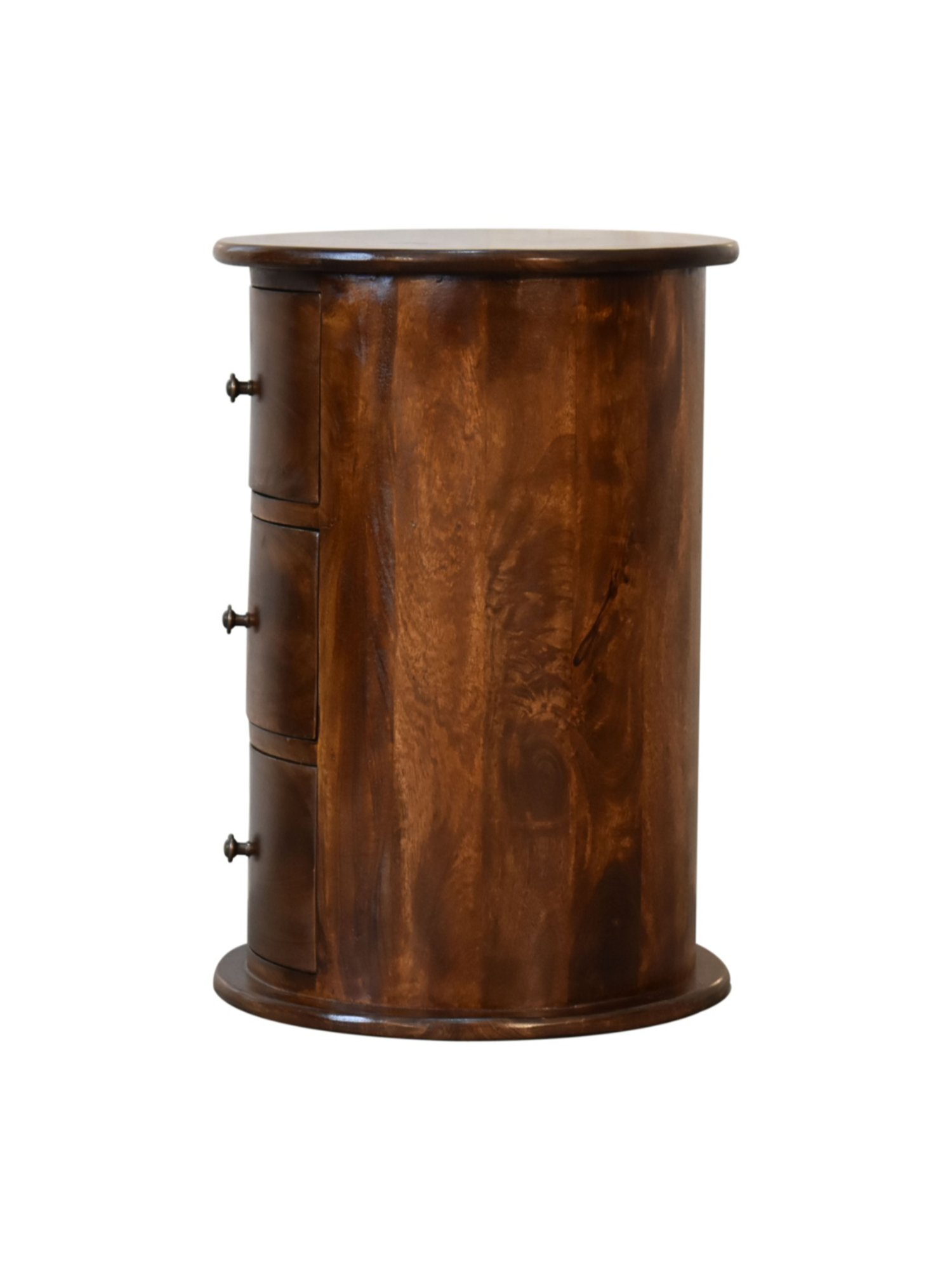 Fabindia Brown Sheesham Wood Textured Cabinet