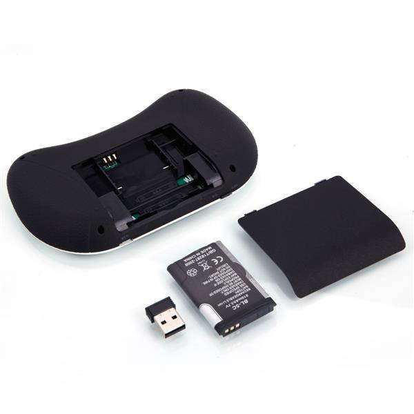 Mini Wireless Keyboard with TouchPad - USB Backlit Keyboard, JUNWER QWERTY Keyboard for Computer/Laptop/Tablets/TV/Xbox/ PS3, white