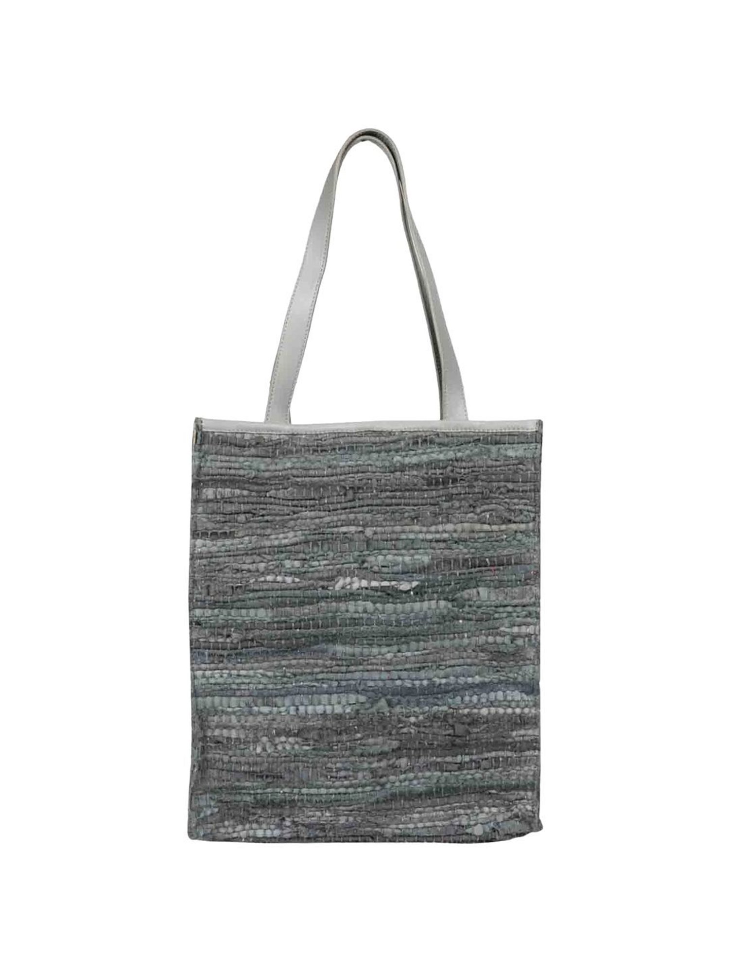 Saint G Grey Solid Medium Tote Handbag