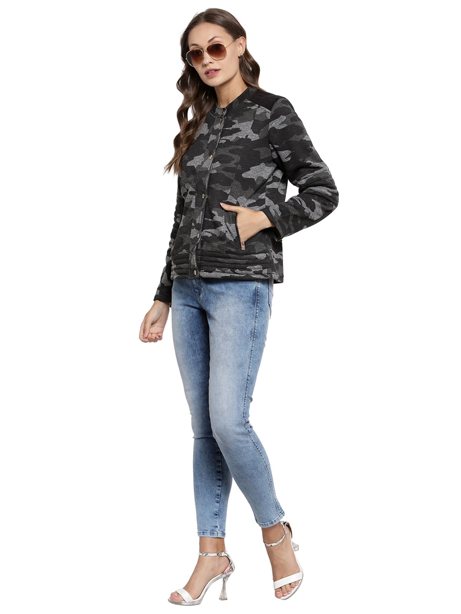 Juelle Black Printed Sweatshirt