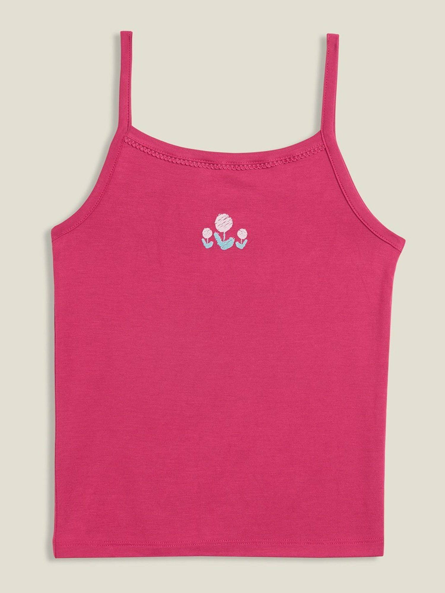 XY Life Kids Green & Pink Relaxed Fit Camisole (Pack of 2)