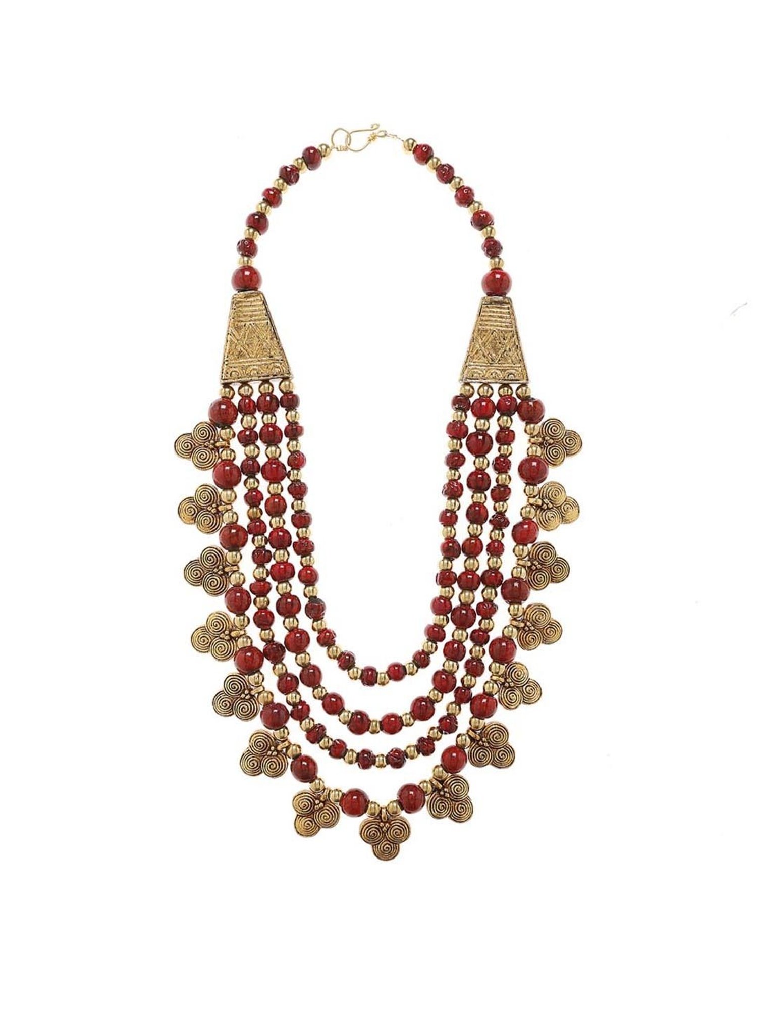 Imli Street Red & Golden Necklace