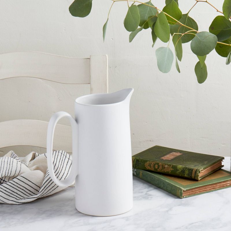 49oz Stoneware Chef Stack Beverage Pitcher - Tabletops Gallery