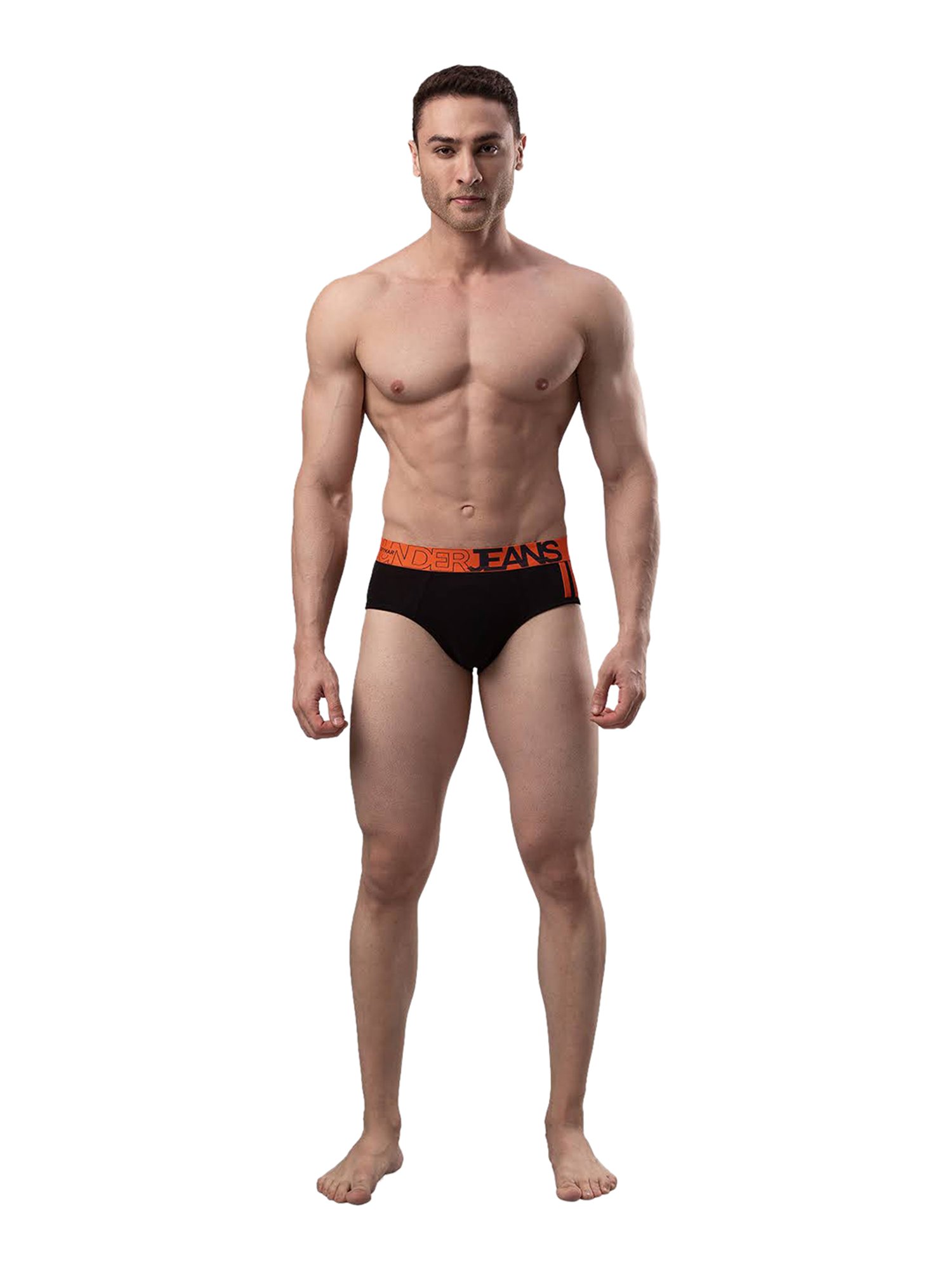 UnderJeans by Spykar Black Briefs - Pack of 2