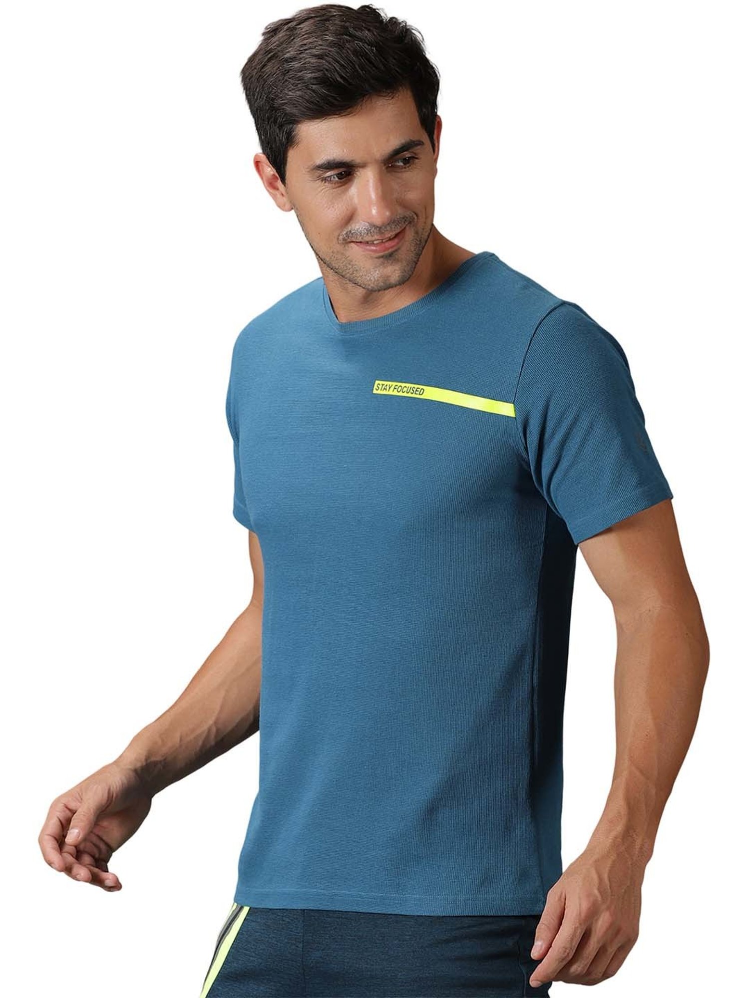 DOMIN8 Men Breathable Training Outdoor T-Shirt (Blue)