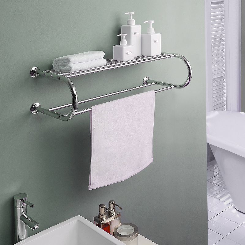 Wall Mounting Towel Bar and Shelf Chrome - Neu Home