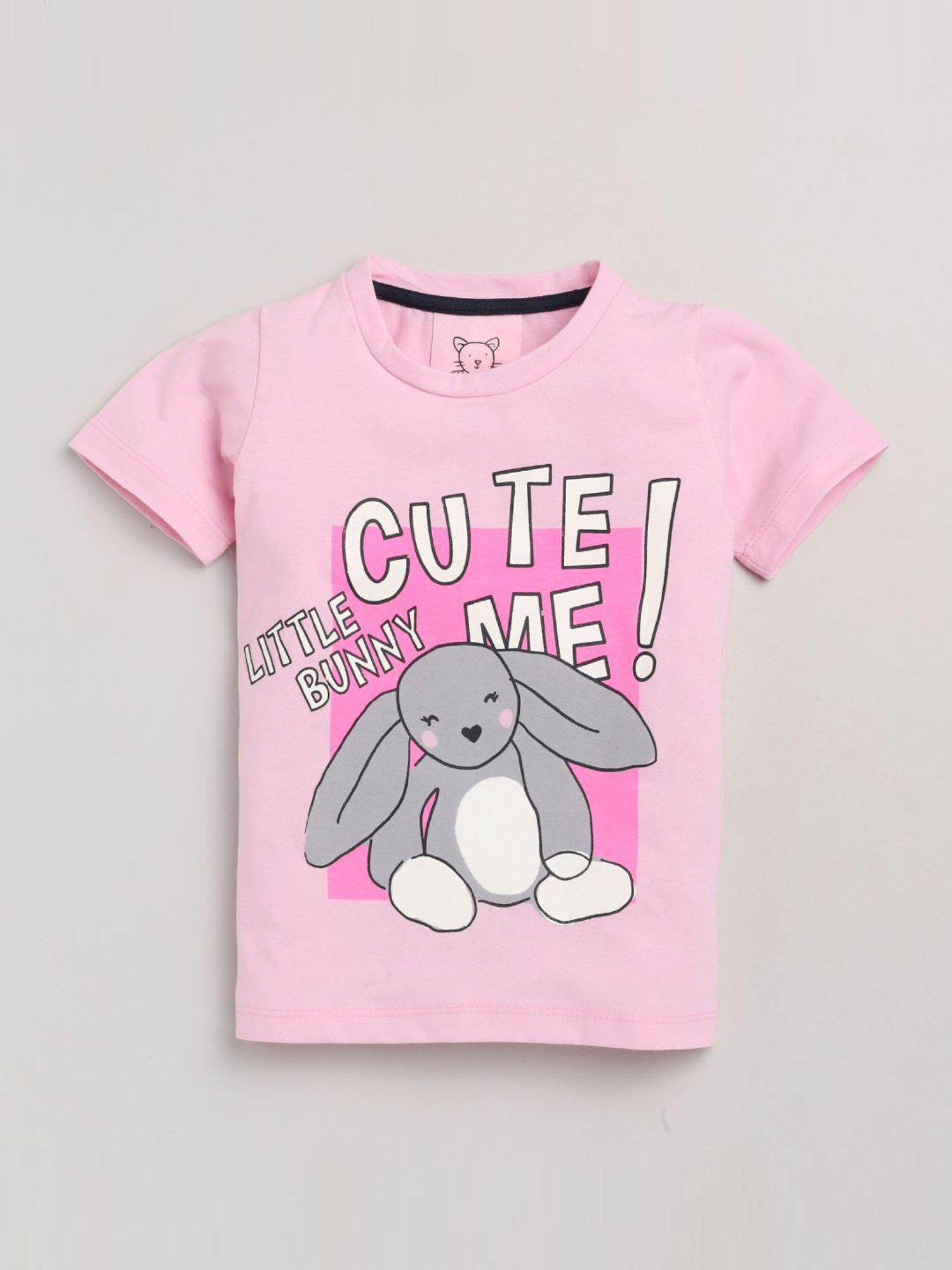 Lazy Shark Kids Light Pink Printed T-Shirt & Shorts