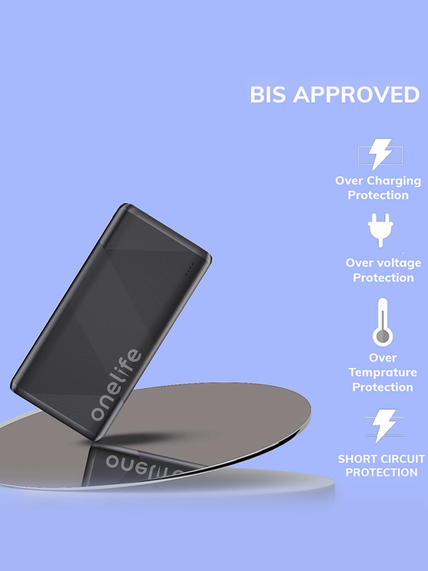 Onelife Power 09, 20000 mAh 22.5 Watt Quick Charge Power Bank (Black)