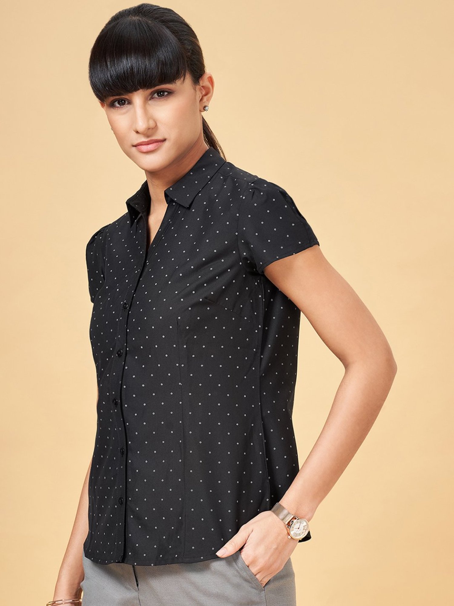 Style Quotient Brown Regular Fit Formal Shirt