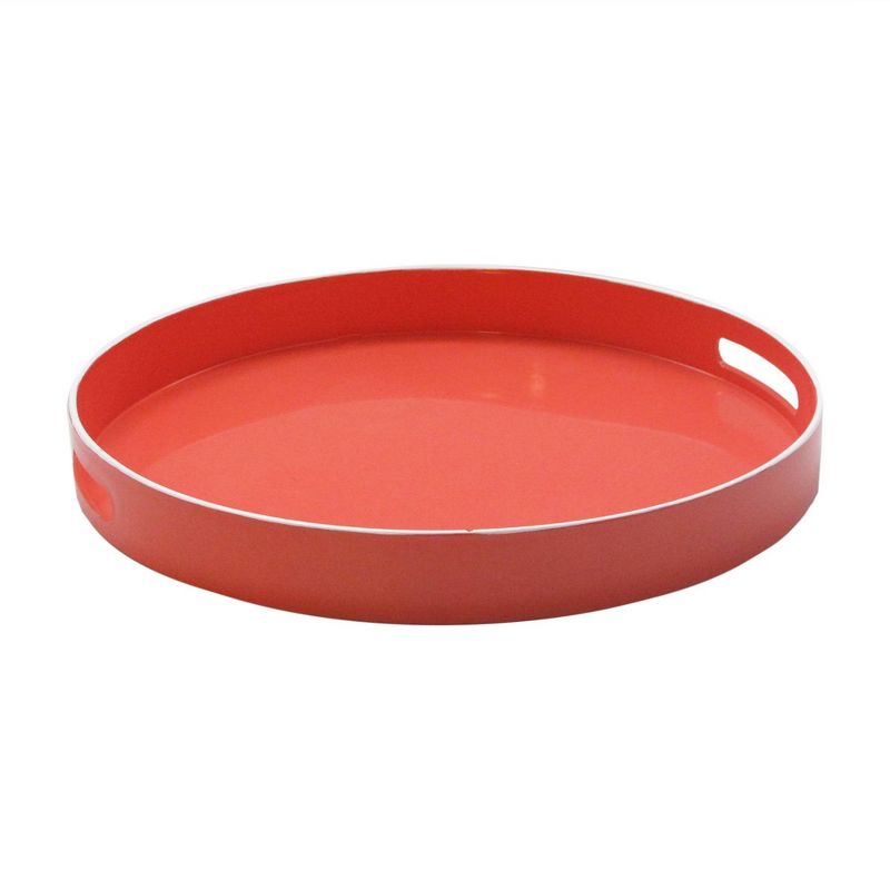 Trina Turk Round Tray - Red & White