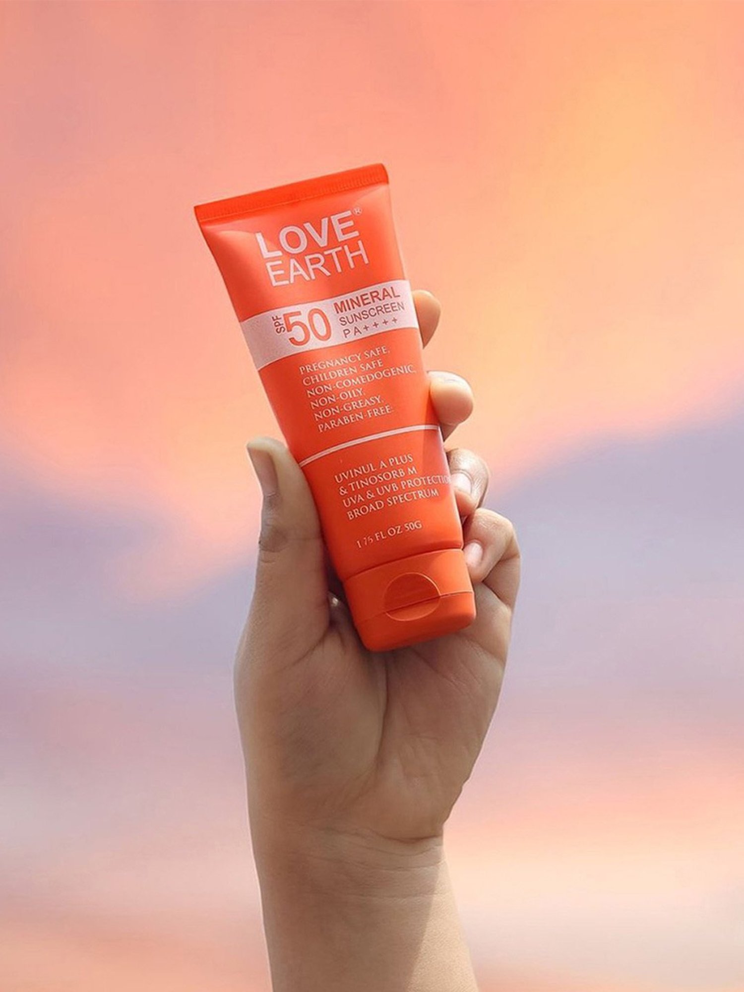 Love Earth Mineral Sunscreen SPF 50 PA++++ - 50 gm