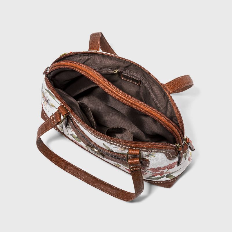 Concept Floral Print Satchel Handbag