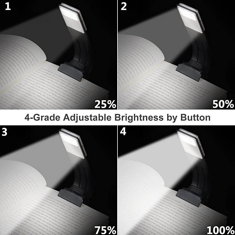 LED Lamp USB Rechargeable Flexible Night Reading 4 Level Brightness 360 &deg;Adjustable Clip on WorkDeskBed Lights for  KindleeBook ReaderBookiPad