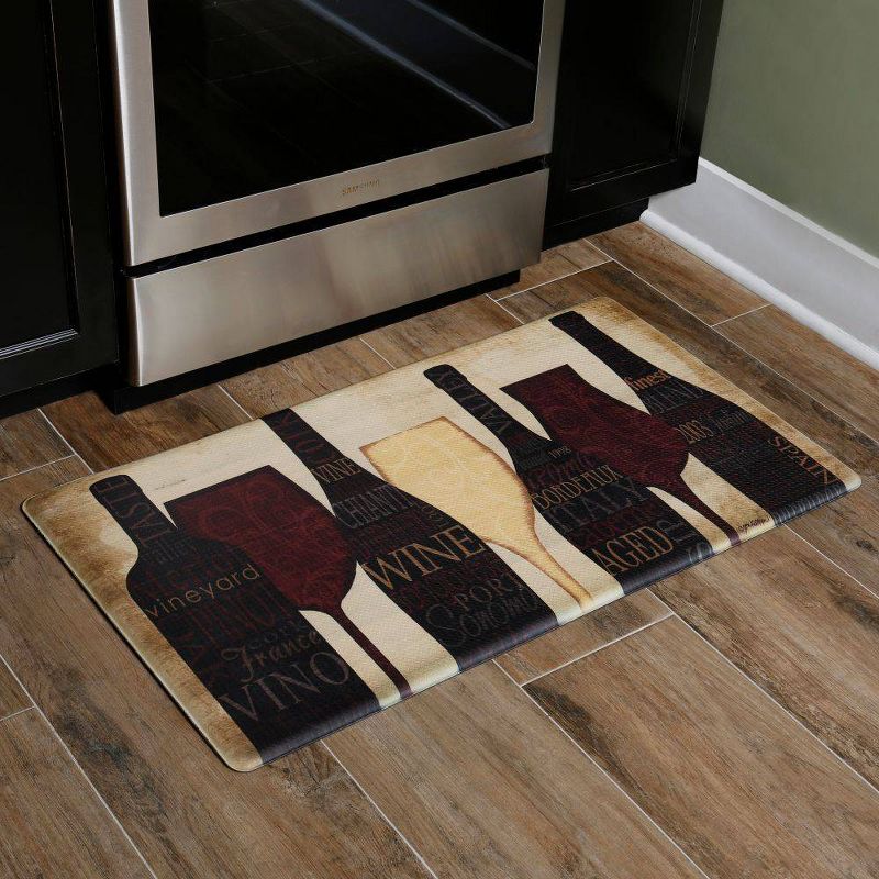 Home Dynamix 19" x 35" Wine Silhouette Kitchen Mat Brown