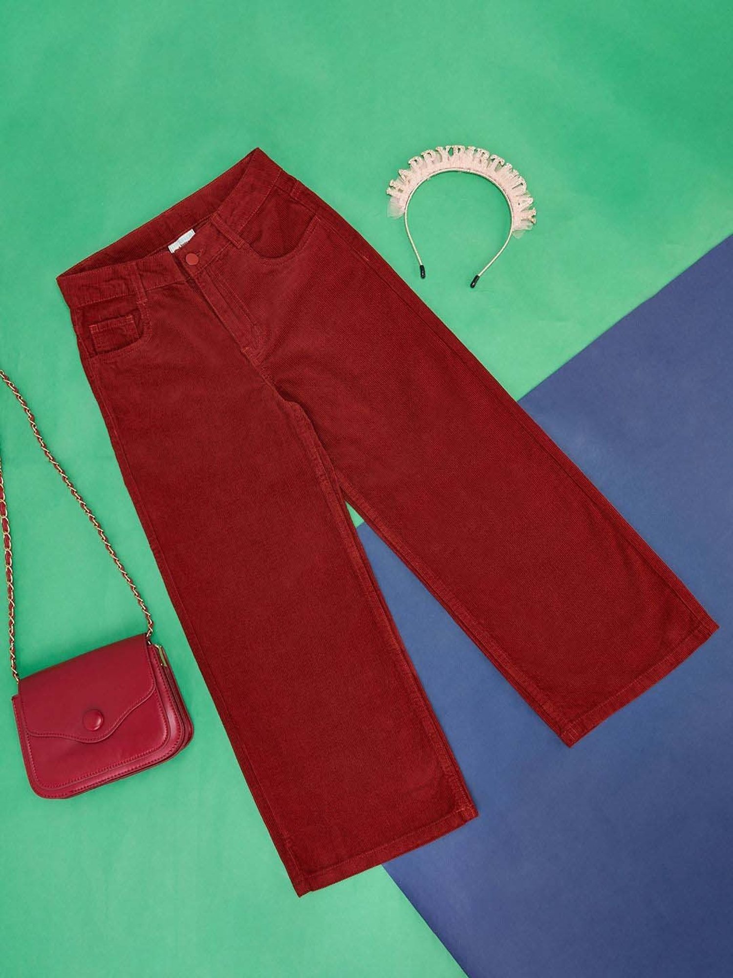 METTLE Girls Navy Solid Joggers