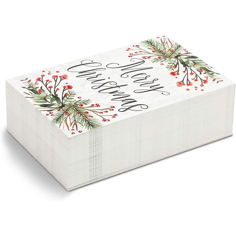Pipilo Press 96-Pack Merry Christmas Mistletoe Postcards, Blank Holiday Notecards (4 x 6 Inches)