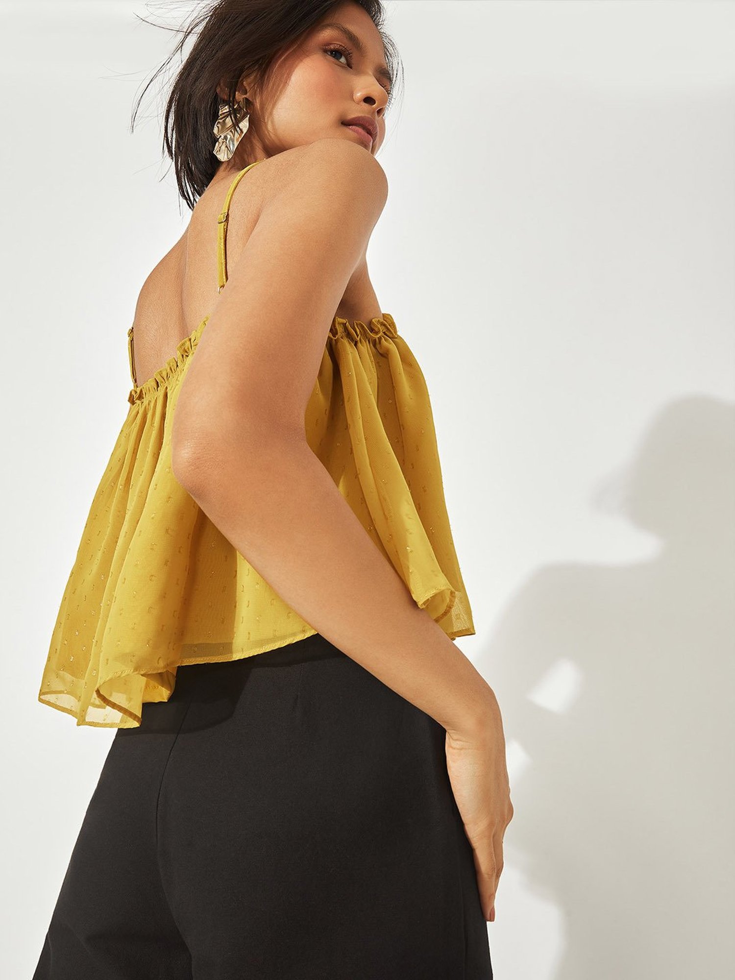 The Label Life Yellow Printed Top