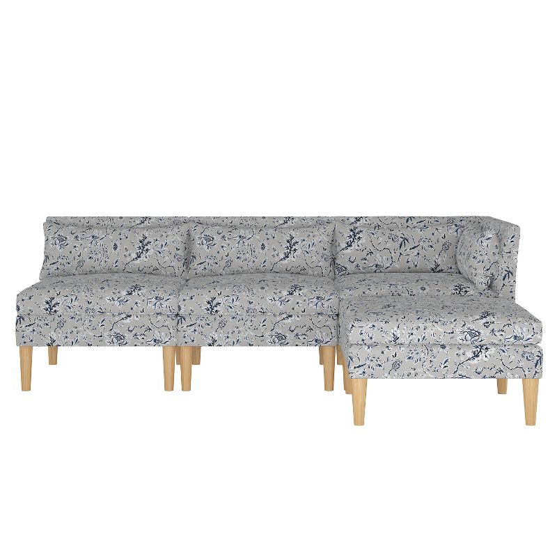4pc Sectional Sofa Indian Blockprint Gray - Threshold™