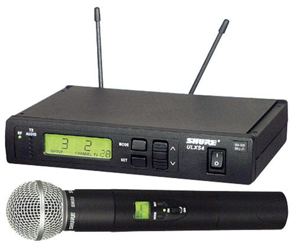 Shure ULXS-2458 UHF Wireless Mic System With SM58 UHF Handheld Wireless Mic System